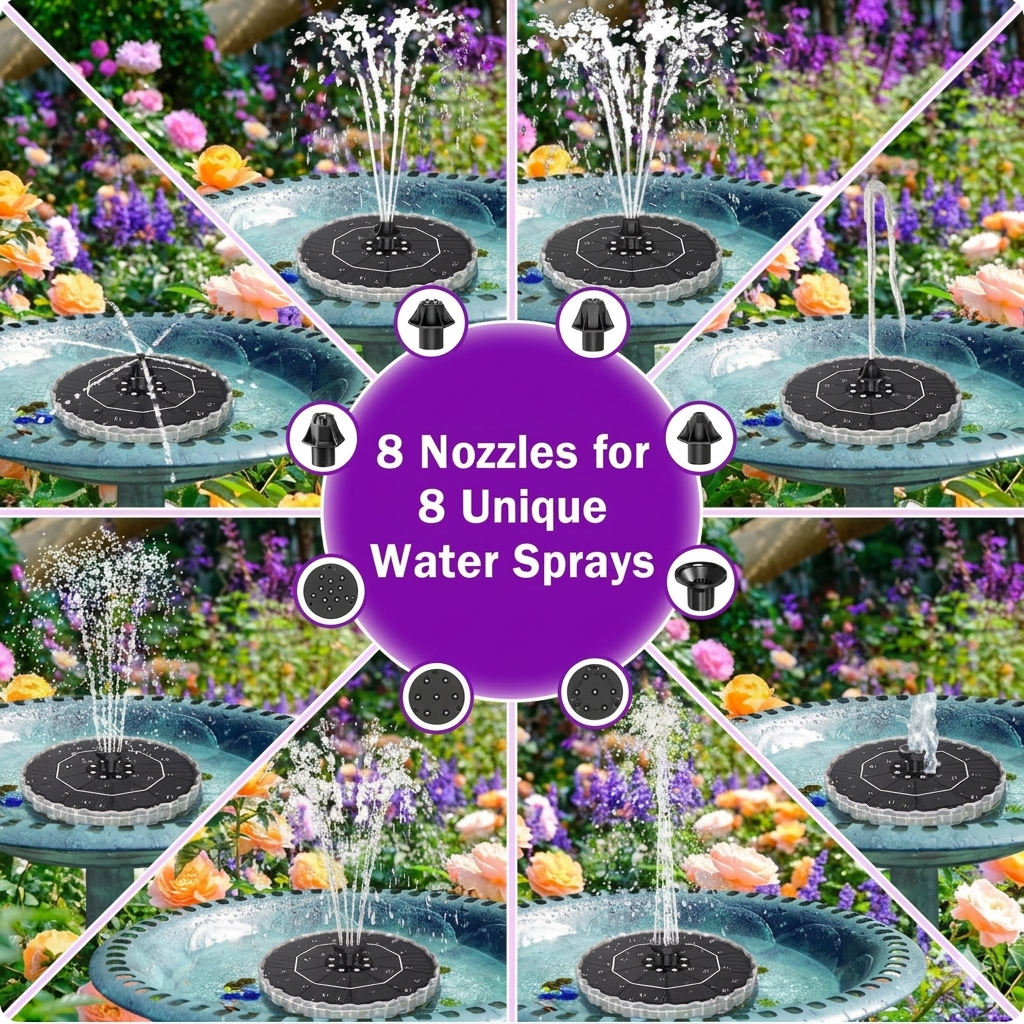 SolarGlow™ Pool Fountain Light Show